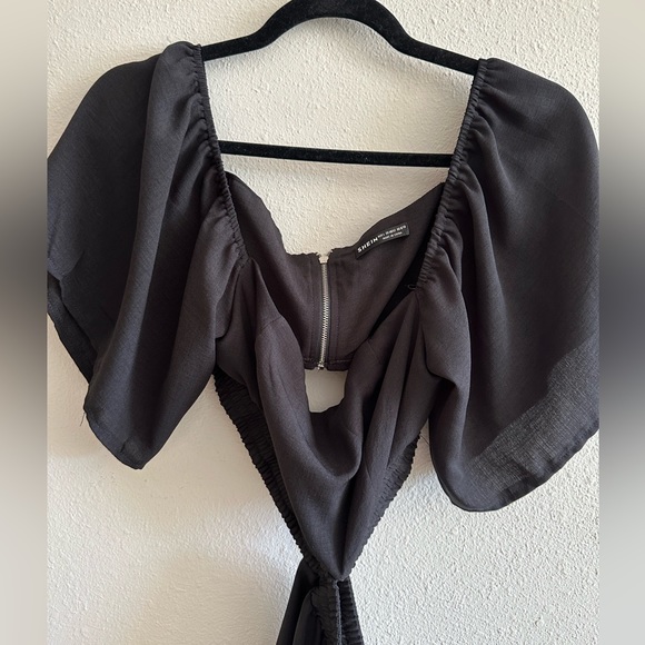 A1 - #55 Shein black cut out backless mini dress tiered size large - Picture 7 of 14